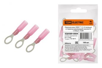 Наконечник НКИ-Т 1,5–6 кольцо в термоусаживаемой манжете (100шт) | SQ0589-0004 | TDM