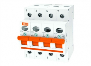 Выключатель нагрузки модульный (мини-рубильник) ВН-32 4P 100A | SQ0211-0039 | TDM