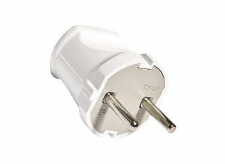 Вилка б/з белая 6А 250В  | SQ1806-0001 | TDM