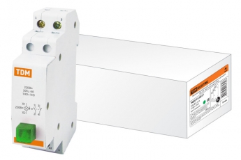 Выключатель кнопочный c фиксацией и индикацией ВК-47M 1НО;1НЗ зеленый | SQ0214-0017 | TDM