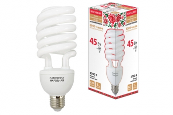Лампа энергосберегающая КЛЛ 45Вт Е27 827 cпираль НЛ-HS | SQ0347-0034 | TDM