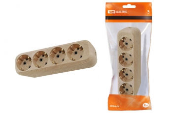 Колодка розеточная 4 гнезда 2П+3 16А 250В 