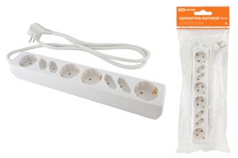 Удлинитель бытовой У044, 4 б/з+4 с/з, 3метра, ПВС 3х1,5мм2 16А/250В | SQ1303-0311 | TDM