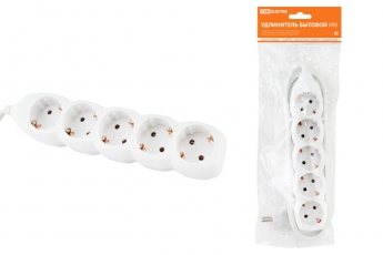 Удлинитель бытовой У05 5 гнезд, 1,5метра, с заземлением, ПВС 3х1мм2 16А/250В | SQ1303-0020 | TDM