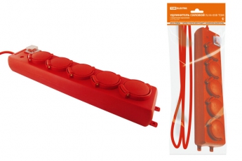 Удлинитель силовой Уз16-05В (с крышками IP44, выключатель, 5 мест/5м ПВС 3х1,0) | SQ1302-0016 | TDM