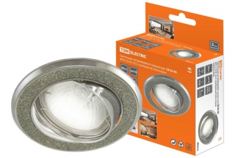 Светильник точечный встраиваемый под лампу поворотный СВ 02-06 MR16 50Вт G5.3 серебряный блеск/хром | SQ0359-0036 | TDM