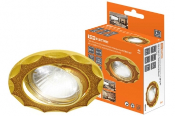 Светильник точечный встраиваемый под лампу поворотный СВ 02-07 MR16 50Вт G5.3 золотой блеск/золото | SQ0359-0040 | TDM