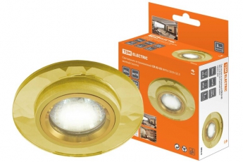 Светильник точечный встраиваемый под лампу СВ 03-03 MR16 50Вт G5.3 жёлтый/золото | SQ0359-0050 | TDM