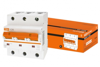 Выключатель автоматический трехполюсный ВА47-125 35А C 15кА | SQ0208-0078 | TDM