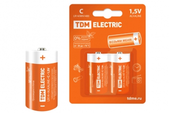 Элемент питания LR14 C Alkaline 1,5V BP-2 | SQ1702-0011 | TDM