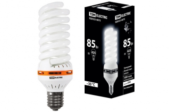 Лампа энергосберегающая КЛЛ 85Вт Е40 4200К cпираль FS 85х265мм | SQ0323-0075 | TDM