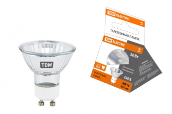 Лампа галогенная 50Вт 230В GU10 MR16 (JCDRC) | SQ0341-0011 | TDM