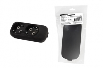 Колодка розеточная 2 гнезда 2П+З 16А 250В черная серии 