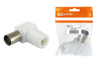 Гнездо TV антенное угл. белое без пайки, инд. упаковка | SQ1809-0016 | TDM