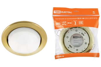 Светильник точечный встраиваемый под лампу СВ 01-06 GX53 золото | SQ0359-0059 | TDM