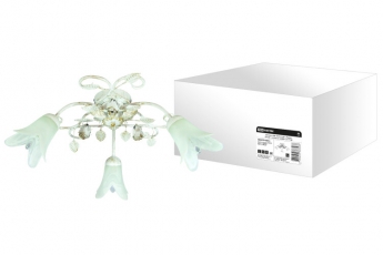 Люстра НПБ 08-02 Луиза 3х40Вт ЛН Е14 белый с золотом | SQ0370-0014 | TDM