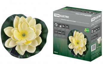 Светильник светодиодный садово-парковый Кувшинка желтая на воде, меняет цвет IP44 солнечная батарея | SQ0330-0132 | TDM