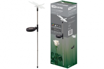 Светильник светодиодный садово-парковый СС Стрекоза, меняет цвет, солнечная батарея, сталь | SQ0330-0111 | TDM