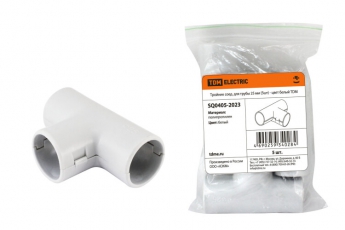 Тройник соед. для трубы 25 мм (5шт) - цвет белый | SQ0405-2023 | TDM