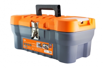 Ящик для инструментов ТЕХНИК-16, 41х21х18 см, метал. замки, лоток, два органайзера, «Рубин» | SQ1032-0201 | TDM