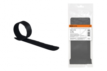 Хомут-липучка ХЛ 16х210 мм черный (20 шт) | SQ0515-0706 | TDM