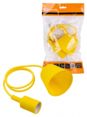 Патрон пластиковый Е27 с подвесом 1 м, желтый TDM | SQ0335-0065 | TDM
