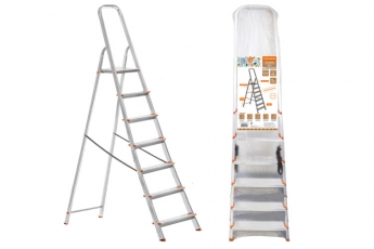 Стремянка алюминиевая СА7, 7 ступеней, усиленный профиль h=1470 мм, Народная | SQ1028-0107 | TDM