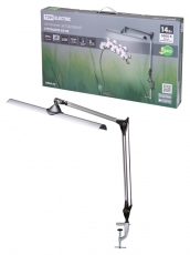 Светильник светодиодный струбцина СН-60, 2 колена, сенс-димм, 220 В, 14Вт, 5000 К, сереб-черн, | SQ0337-0165 | TDM