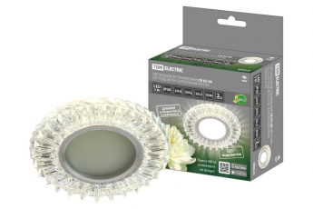 Светильник светодиодный встраиваемый СВ 03-06 MR16 50Вт G5.3 LED подсветка 3 Вт зеркальный/хром | SQ0359-0133 | TDM