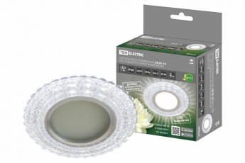 Светильник светодиодный встраиваемый СВ 03-10 MR16 50Вт G5.3 LED подсветка 3 Вт зеркальный/хром | SQ0359-0138 | TDM