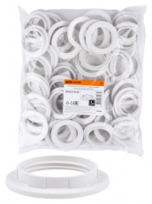 Кольцо для патрона Е27, термостойкий пластик, белый, Б/Н | SQ0335-0164 | TDM