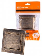 Выключатель 1 кл. 10А старинная бронза 