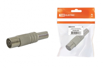 Гнездо TV антенное металл с пружиной, инд. упаковка | SQ1809-0029 | TDM