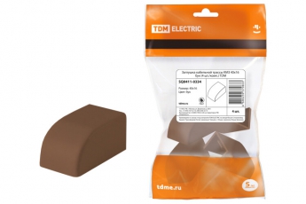 Заглушка кабельной трассы КМЗ 40х16 бук (4 шт./комп.) | SQ0411-0334 | TDM