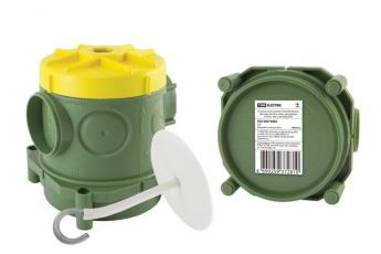 Коробка установочная СП 82х80х90,5мм, крюк для люстры, гайка, для заливки в бетон, инд. штрихкод | SQ1402-9402 | TDM