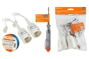 Набор для электромонтажа НЭМ-2, индикатор, изолента 15х10м, 2хЕ27 ЗВИ 2х5мм2, ЭкспертЭлектрик | SQ1017-0202 | TDM