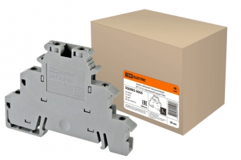 Зажим наборный трехуровневый ЗНТ 2,5-3L (проходной) серый TDM | SQ0803-0065 | TDM