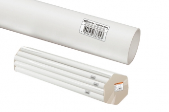Труба гладкая жесткая ПВХ d 20 (104 м) длина 2 м индивид. штрихкод, белая | SQ0404-0032 | TDM