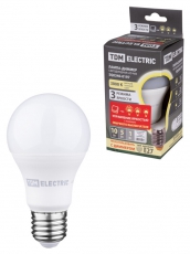 Лампа светодиодная А60 - 10 Вт-230 В -3000 К–E27 