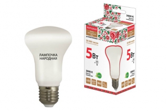 Лампа светодиодная R63 - 5 Вт-230 В -3000 К–E27 Народная | SQ0340-0138 | TDM