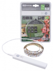Умная подсветка SMD2835-30LED/m-IP20-5В-2,4Вт-6000К(1 м), датчик движ., 4хААА | SQ0331-0500 | TDM