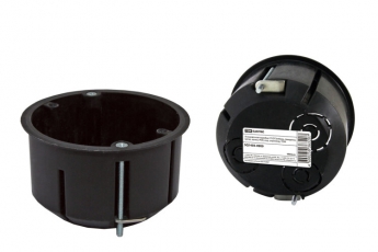 Коробка установочная СП D73х45мм, саморезы, метал. лапки, IP20, инд. штрихкод, | SQ1403-0909 | TDM