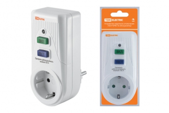 Выключатель дифференциальный (УЗО) УЗО-Р-IP40-16-30 (в розетку) 16А 30мА IP40 | SQ1512-0002 | TDM