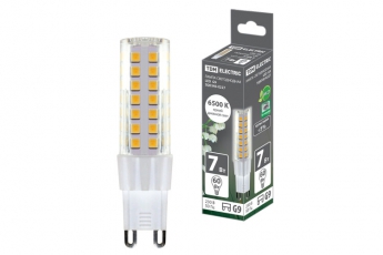 Лампа светодиодная G9-7 Вт-230 В-6500 К, SMD, 17,5x65,5 мм | SQ0340-0227 | TDM