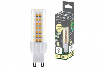 Лампа светодиодная G9-9 Вт-230 В-3000 К, SMD, 21,5x70,5 мм | SQ0340-0228 | TDM