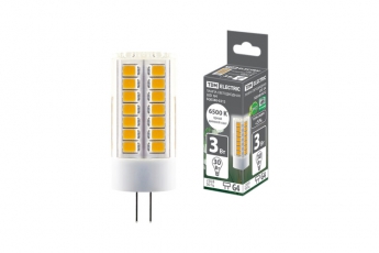 Лампа светодиодная G4-3 Вт-230 В-6500 К, SMD, 16x43 мм | SQ0340-0212 | TDM