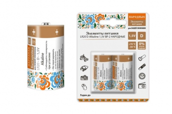 Элемент питания LR20 D Alkaline 1,5V BP-2 Народный | SQ1702-0015 | TDM