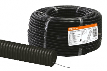 Труба гибкая гофрированная ПНД 20мм с протяжкой легкая (100 м) | SQ0413-0002 | TDM