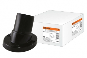 Патрон настенный карболитовый Е27 черный наклонный, Б/Н | SQ0335-0015 | TDM