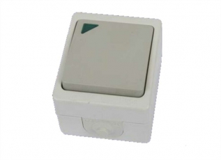 Выключатель 1-кл. с подсветкой открытой установки IP54 10А 